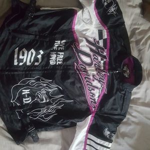 Harley Davidson riding jacket along with 5 shirts